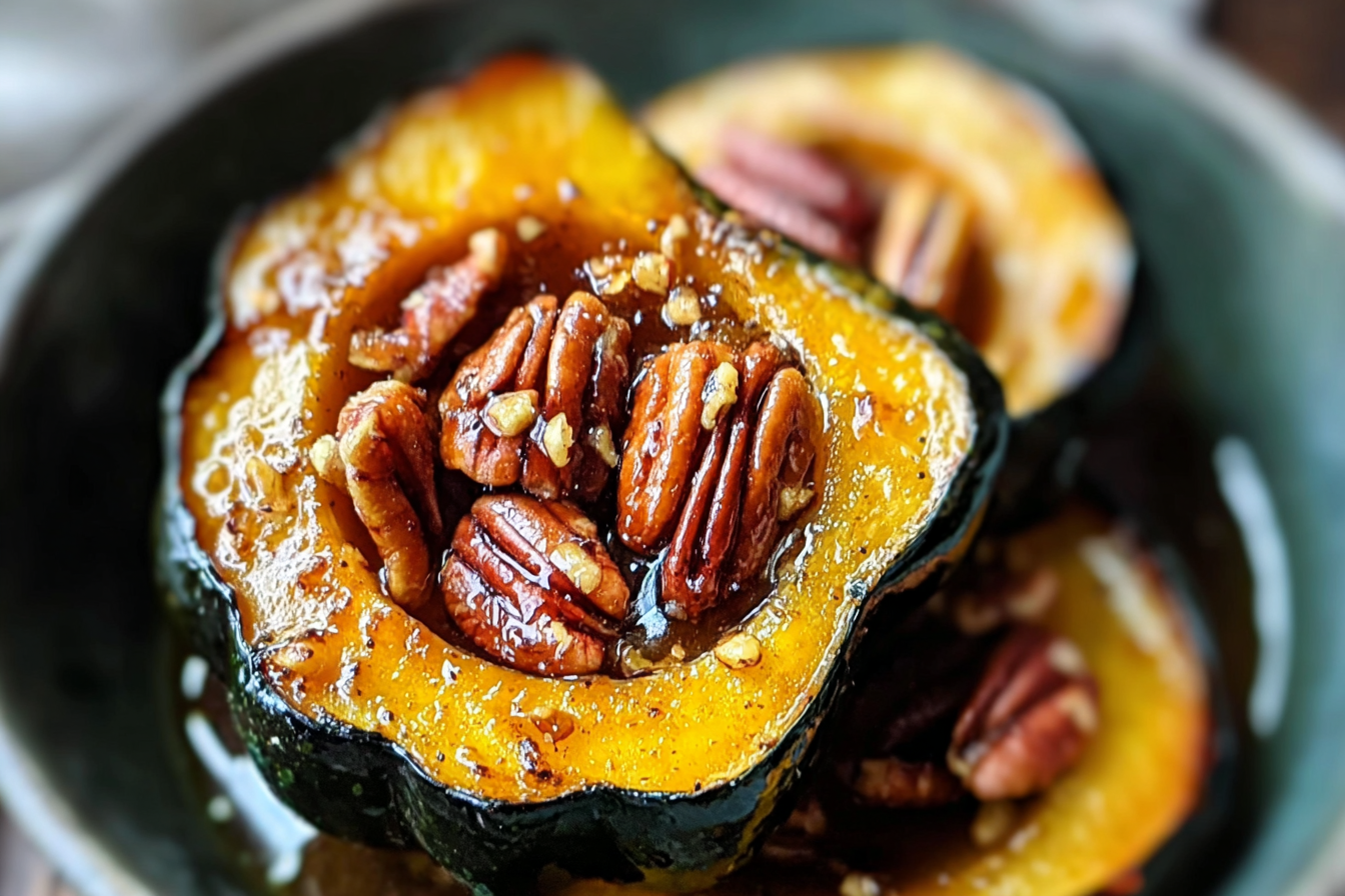 Maple Pecan Roasted Acorn Squash Recipe With Sweet And Nutty Flavors 6 Maple Pecan Roasted Acorn Squash