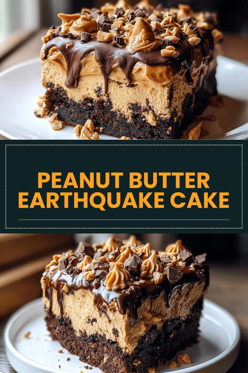 Peanut Butter Earthquake Cake