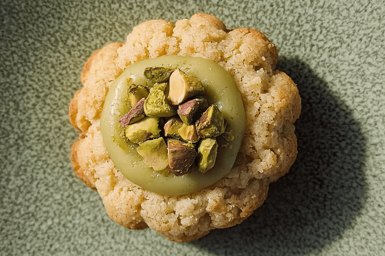Pistachio Thumbprint Cookies