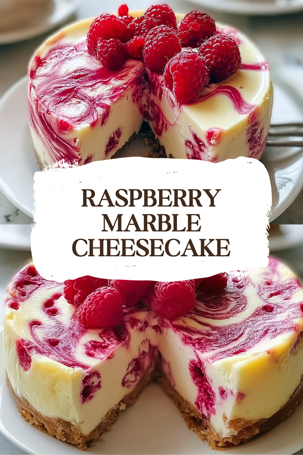 Raspberry Marble Cheesecake