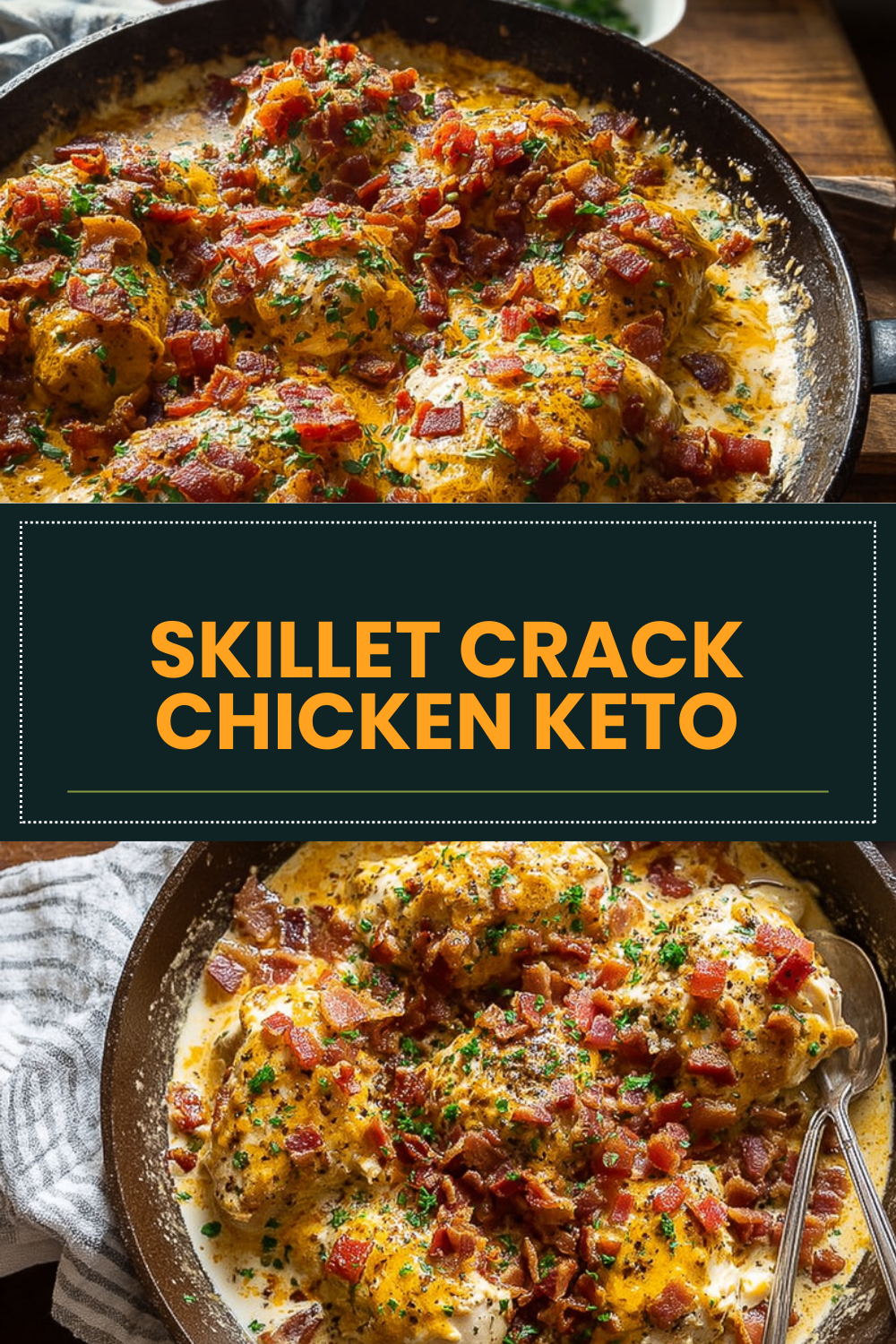 Keto Crack Chicken Recipe With Creamy Cheese And Bacon 7 Skillet Crack Chicken Keto