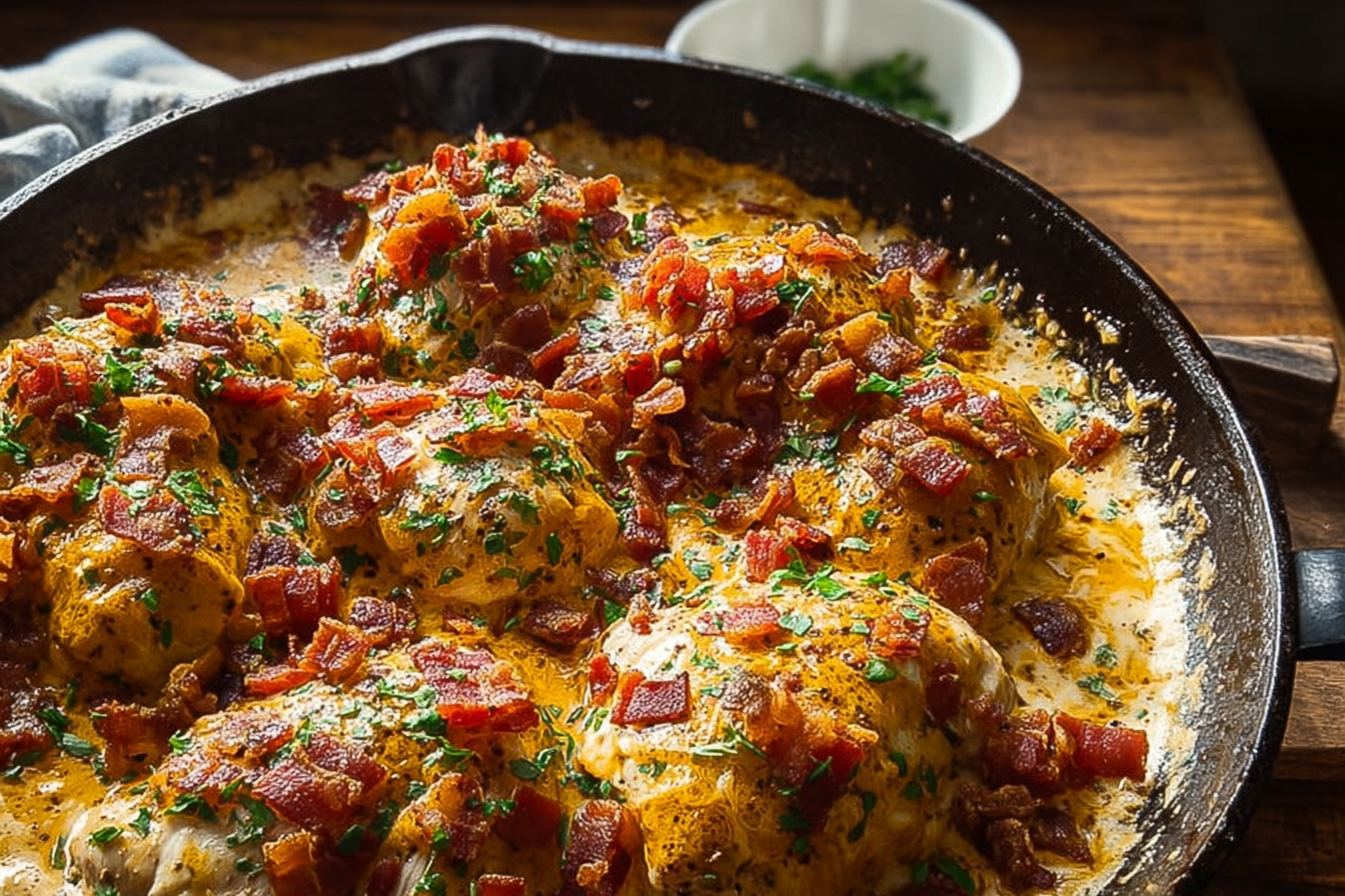 Keto Crack Chicken Recipe With Creamy Cheese And Bacon 6 Skillet Crack Chicken Keto
