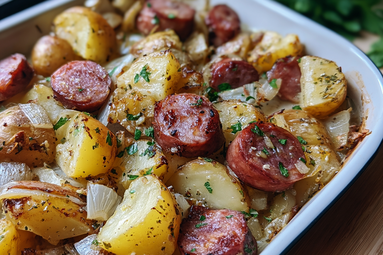 Smoked Sausage Potato Bake