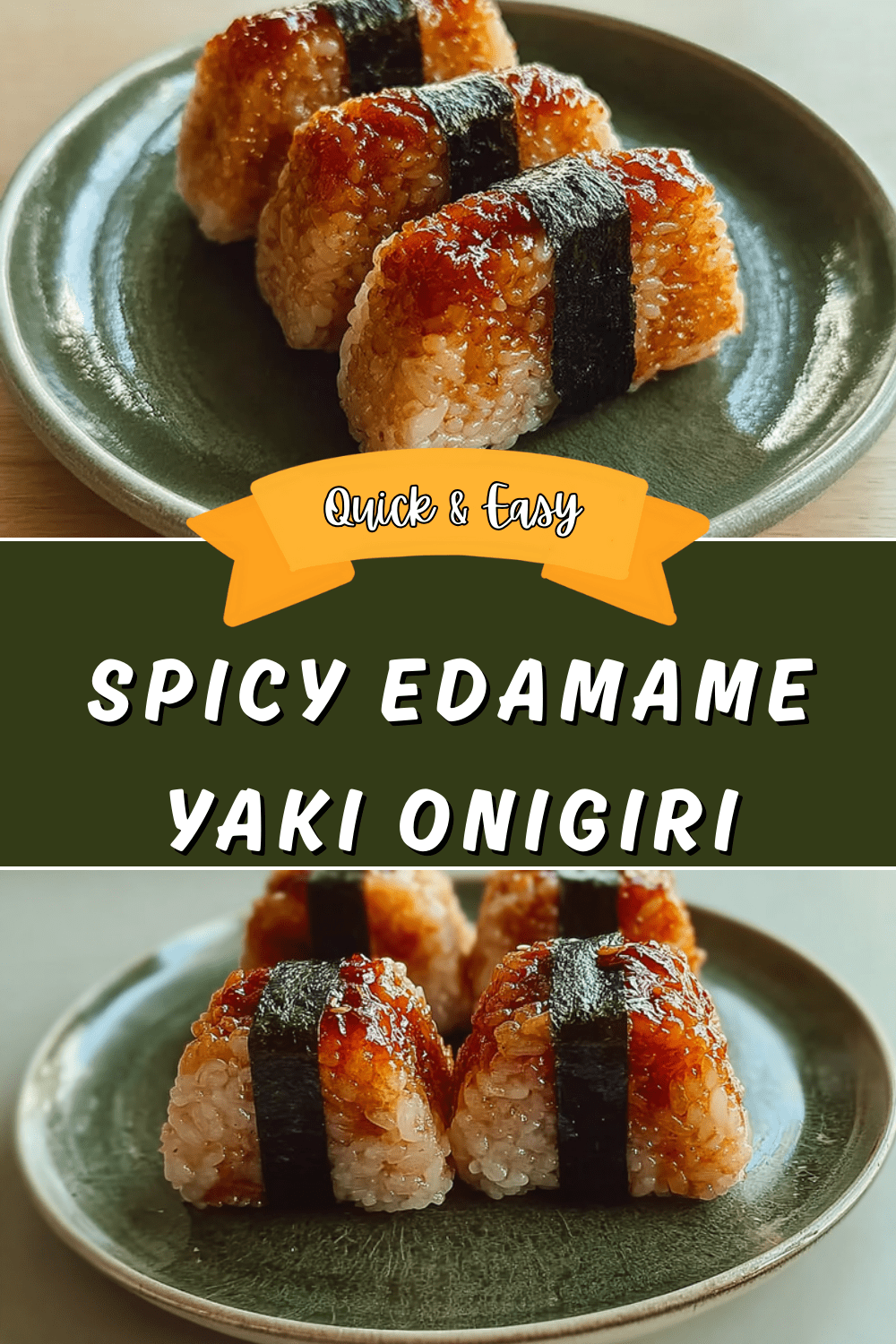 Spicy Edamame Yaki Onigiri