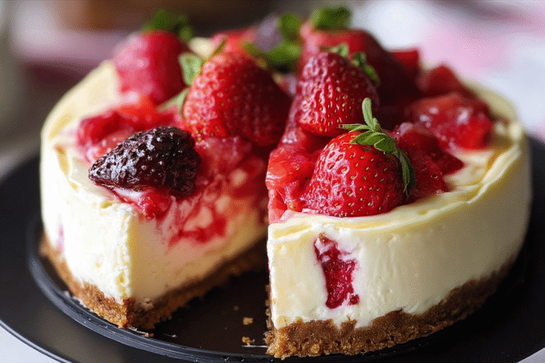 White Chocolate Strawberry Cheesecake 10.Png
