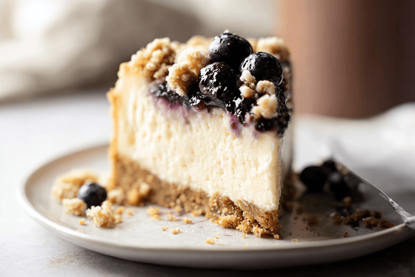 Blueberry Crumb Cheesecake