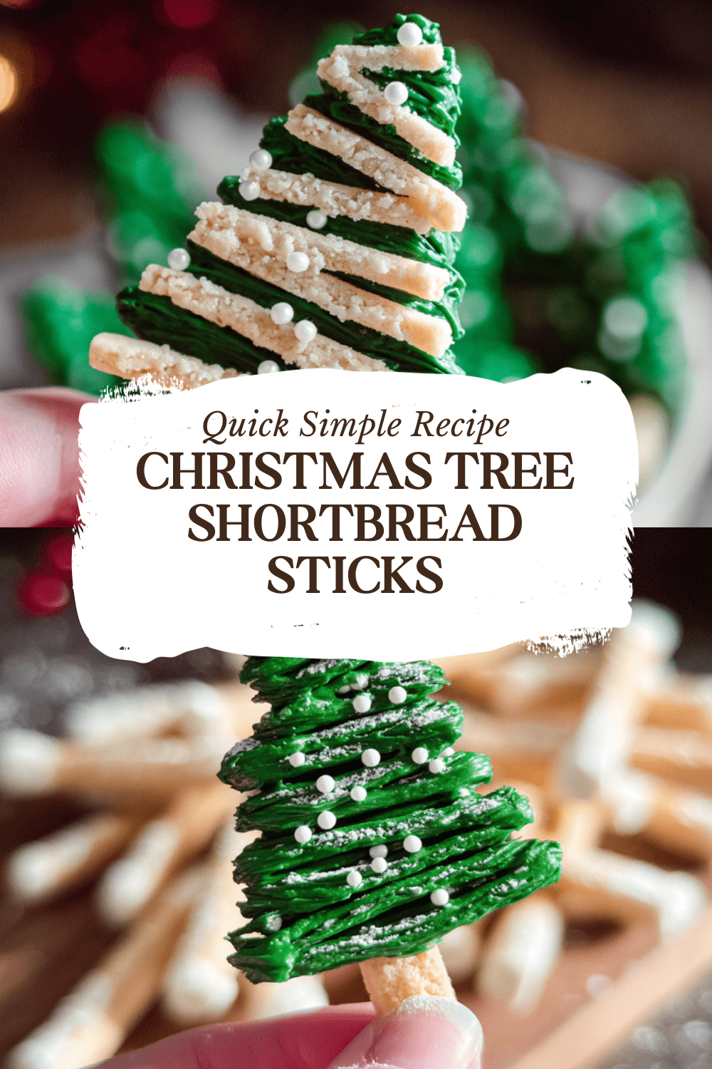 Christmas Tree Shortbread Sticks