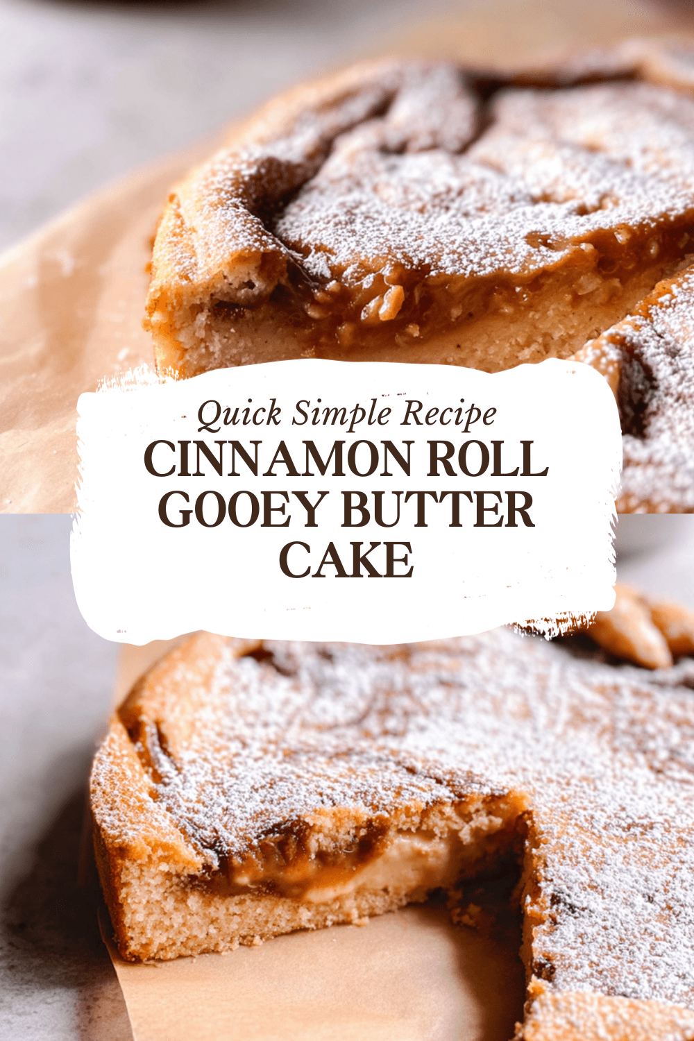 Cinnamon Roll Gooey Butter Cake