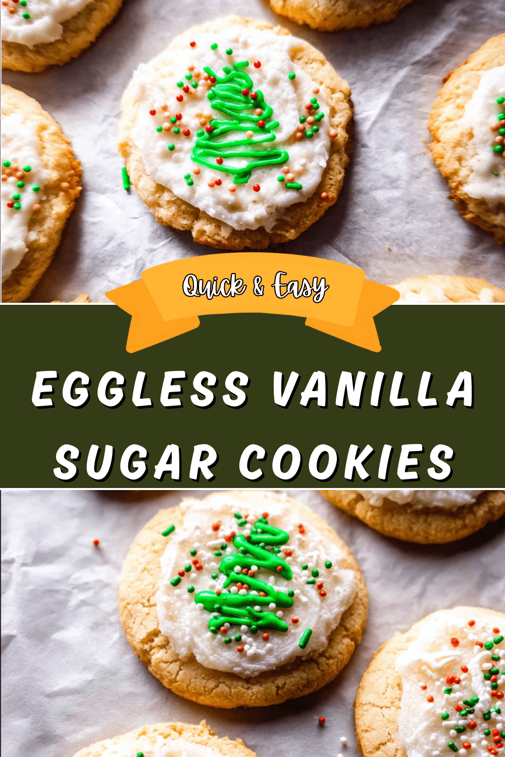 Eggless Vanilla Sugar Cookies