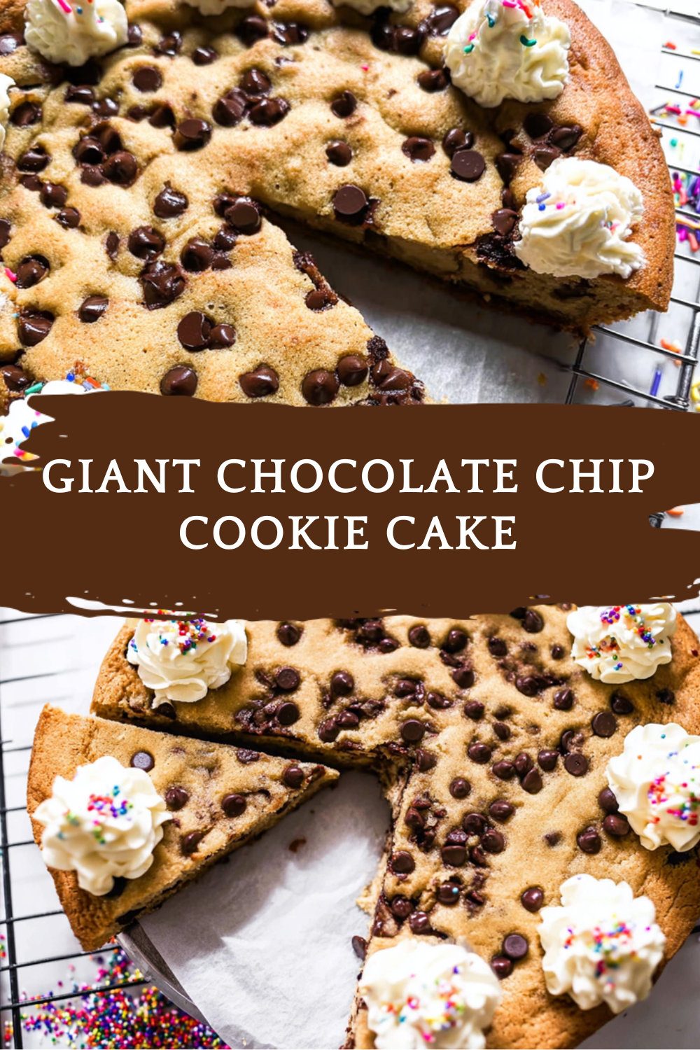 Giant Chocolate Chip Cookie Cake