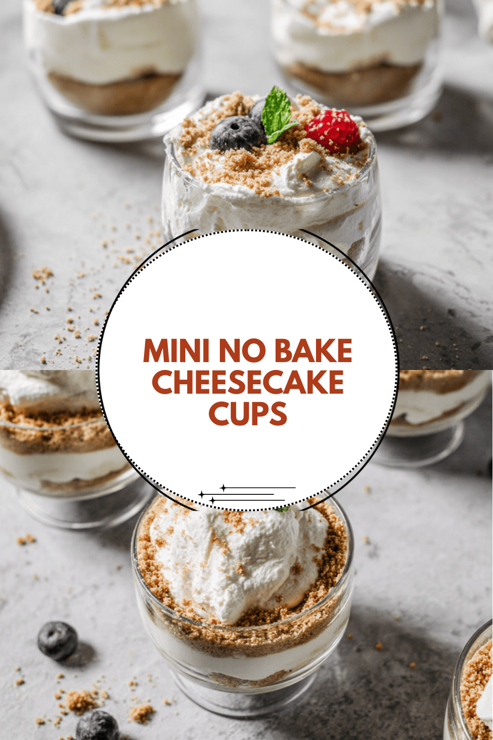Mini No Bake Cheesecake Cups