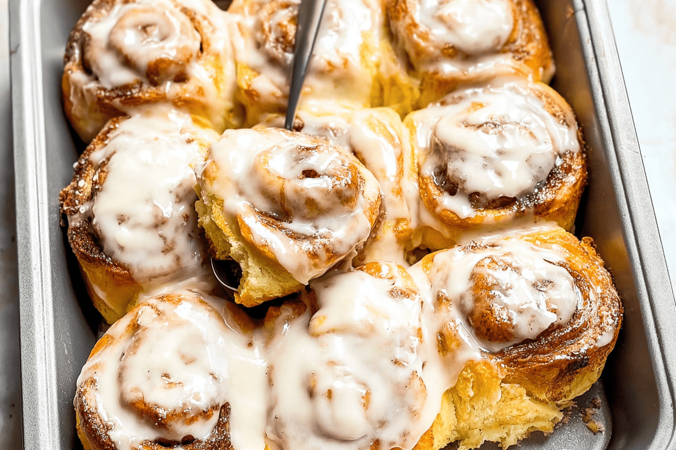 No Knead Croissant Cinnamon Rolls