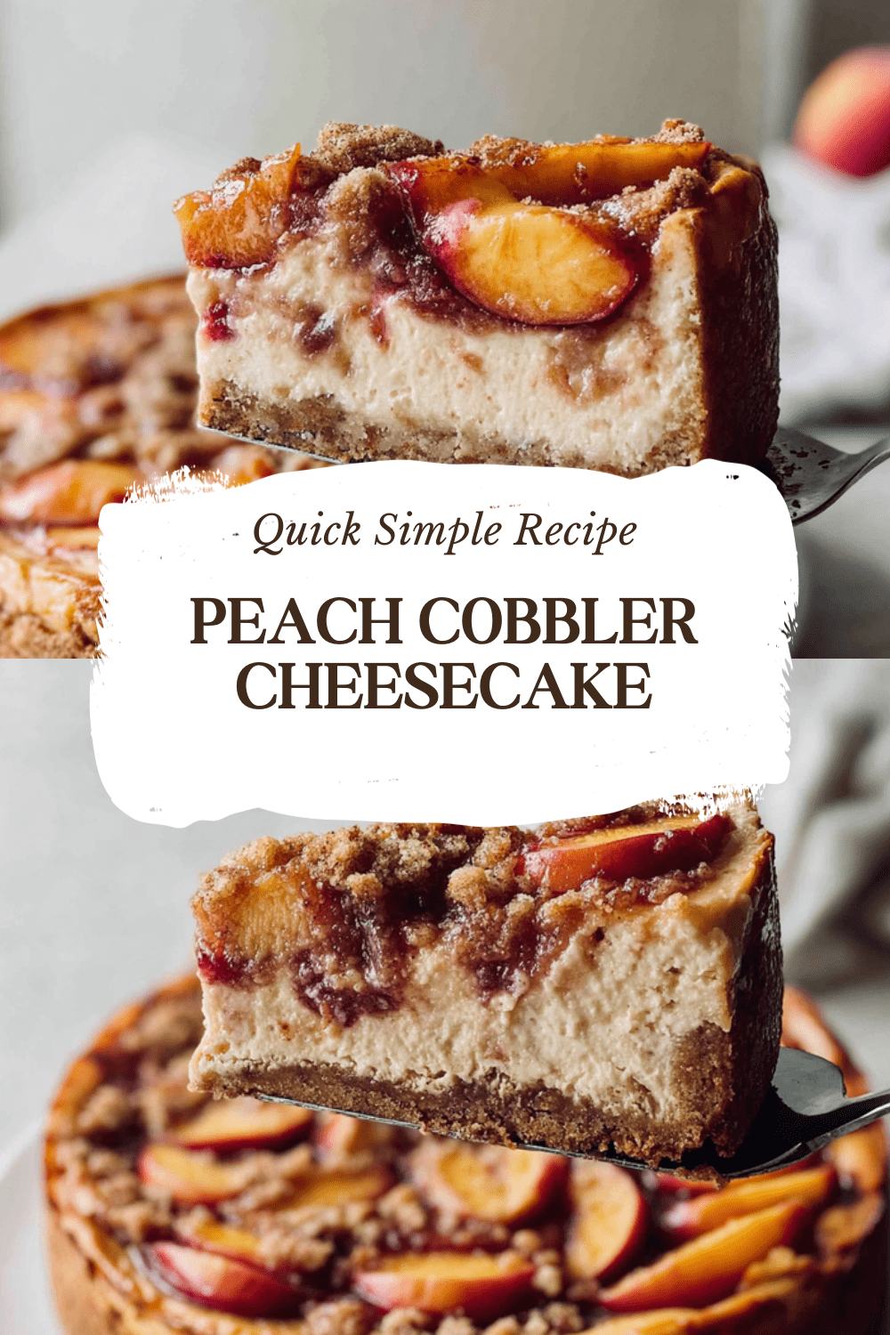 Peach Cobbler Cheesecake