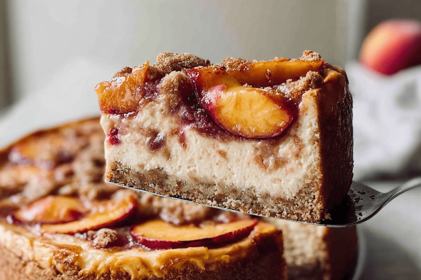 Peach Cobbler Cheesecake