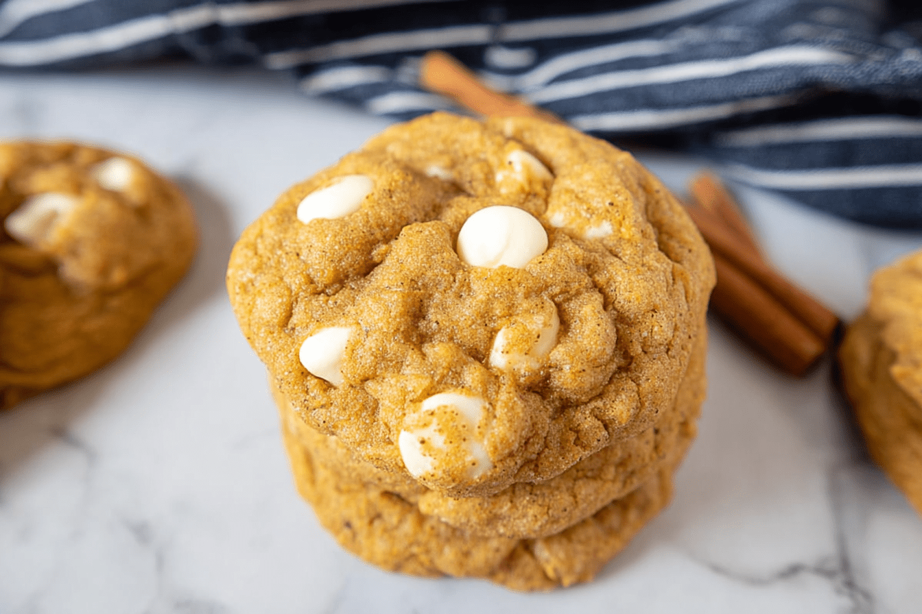 Pumpkin White Chocolate Chip Cookies