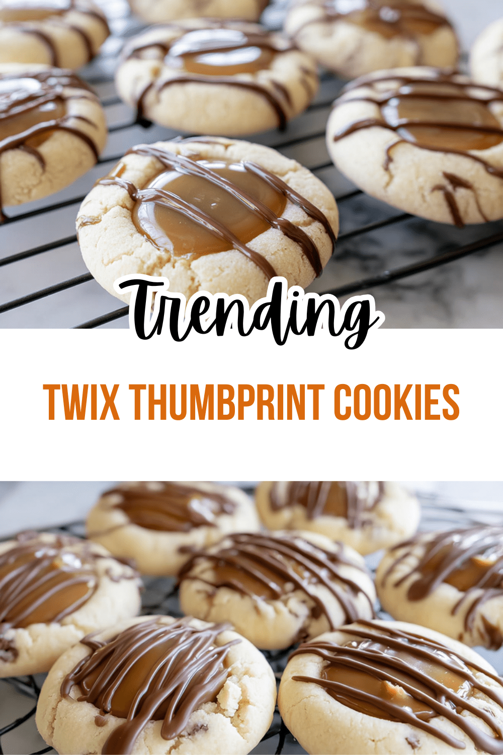 Twix Thumbprint Cookies