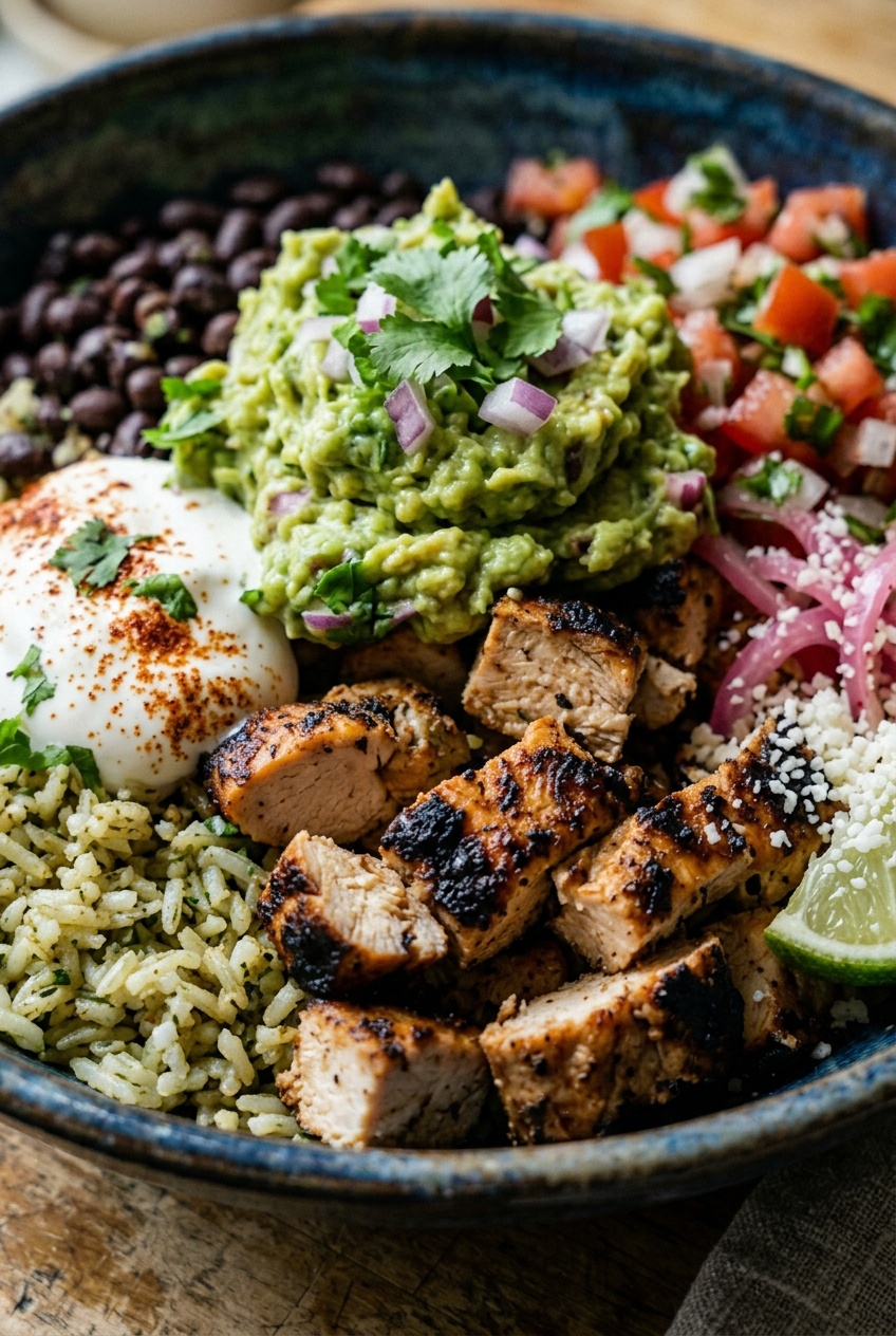 Chicken Burrito Bowls Recipe 6 Burrito Bowl Chicken