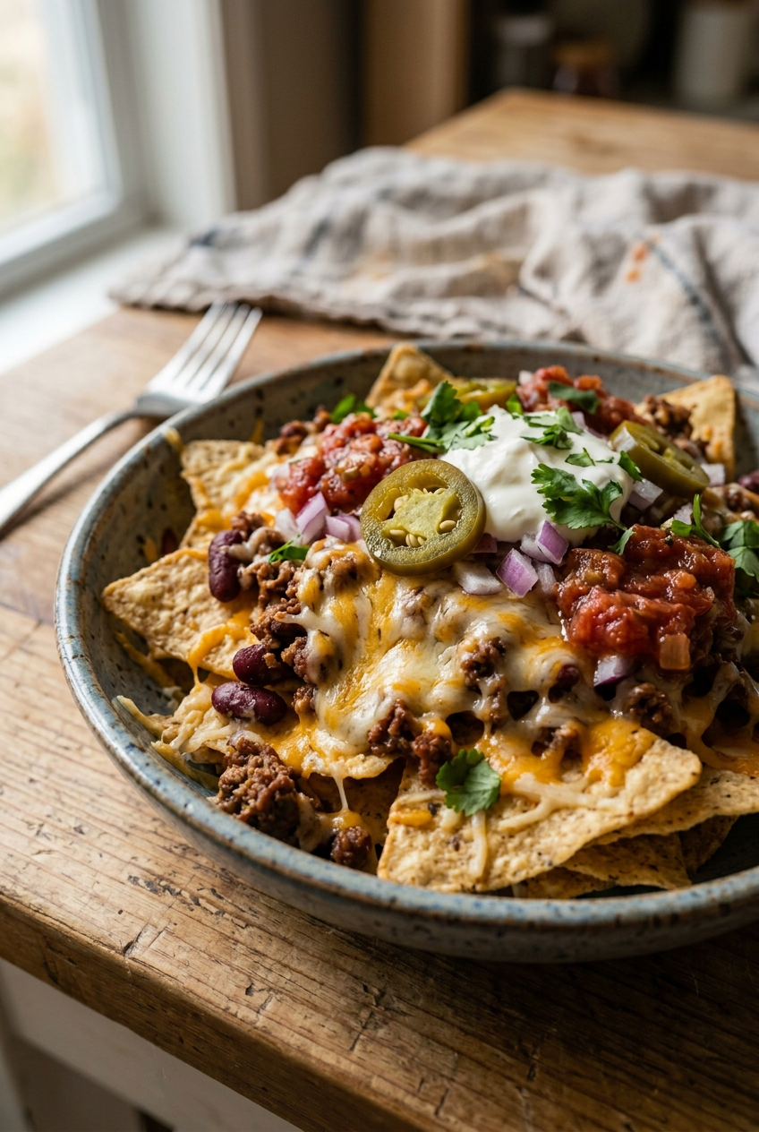 Cheesy Beef Nachos