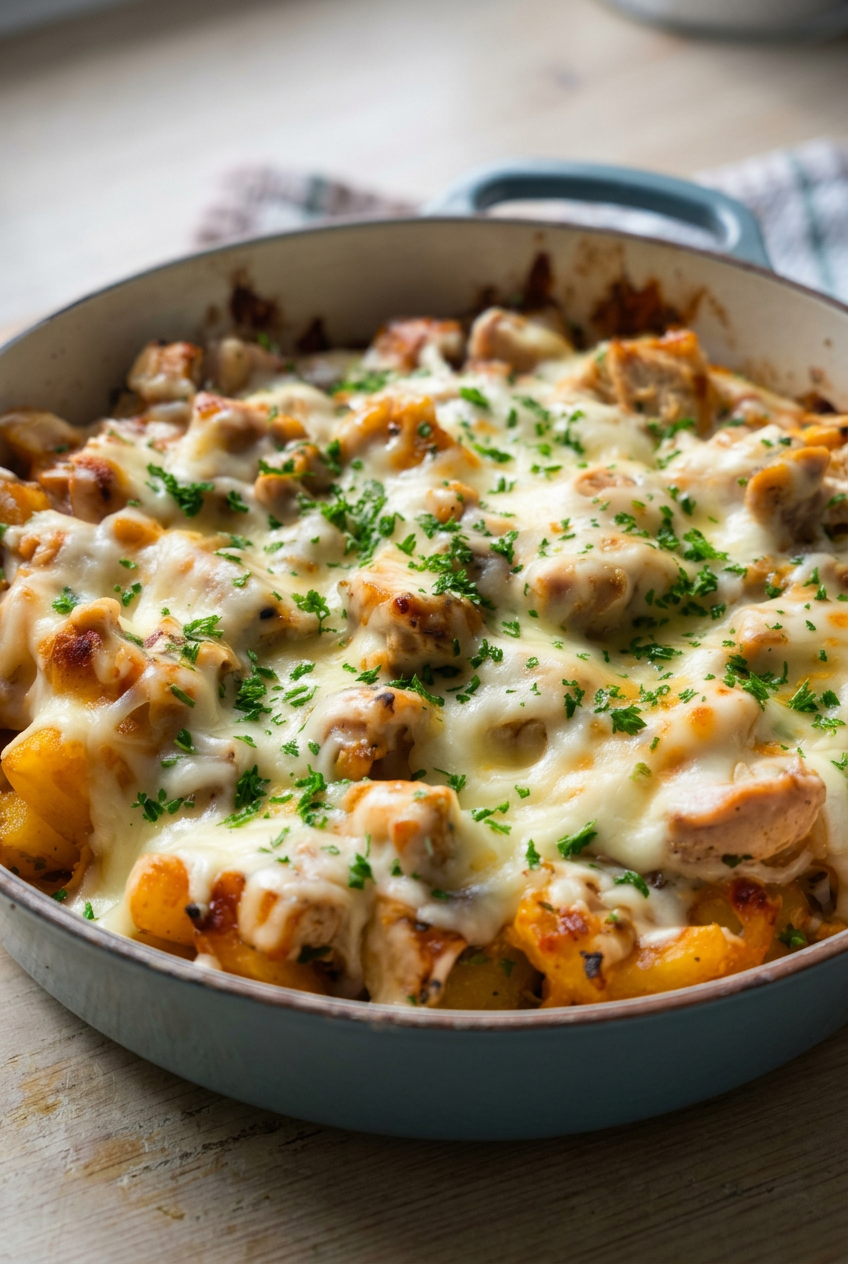 Cheesy Chicken Potato Bake