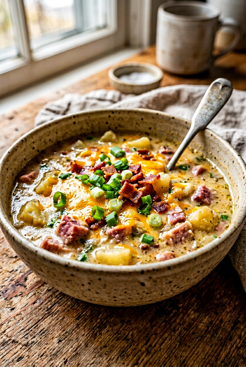 Cheesy Ham And Potato Soup
