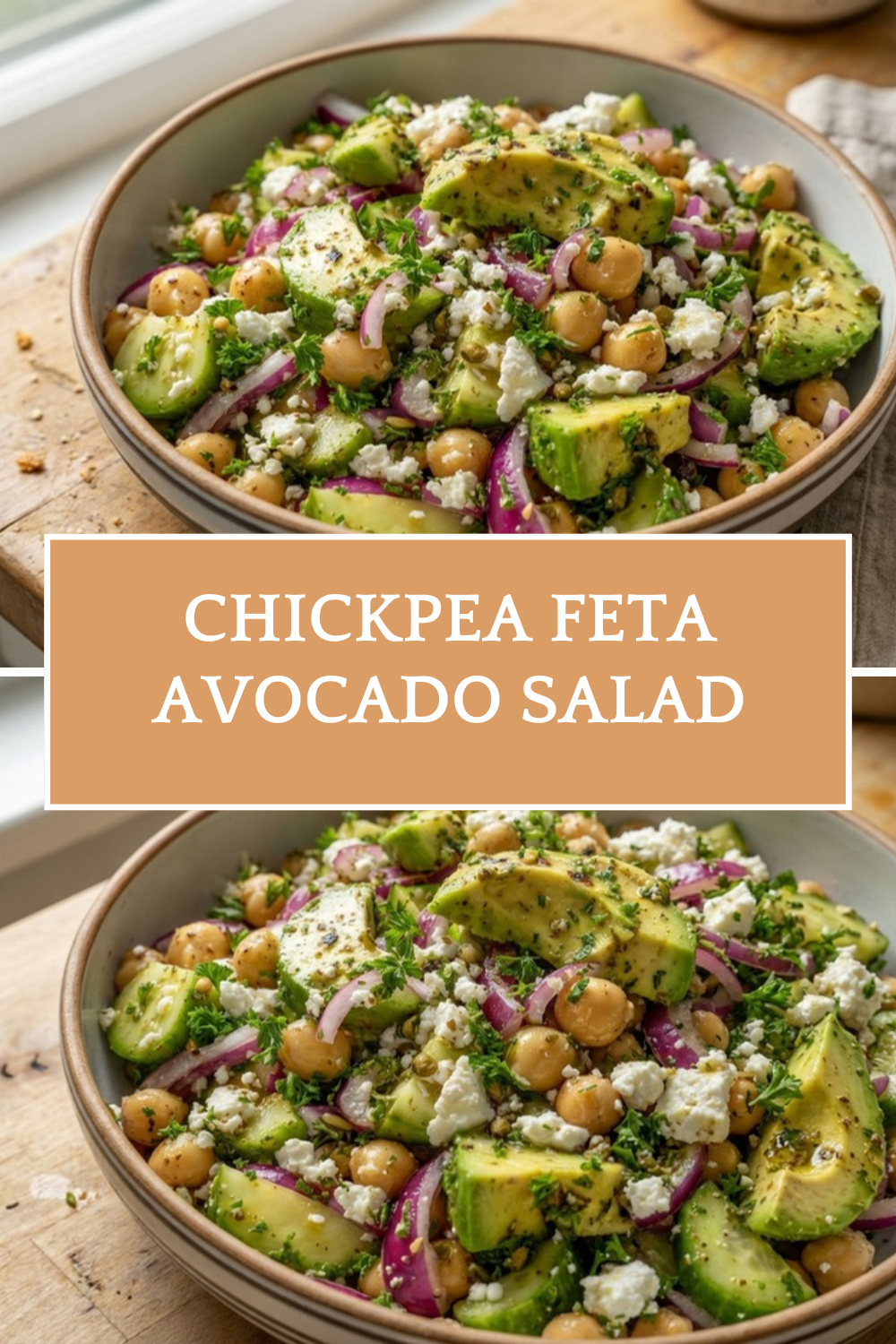 Chickpea Feta Avocado Salad