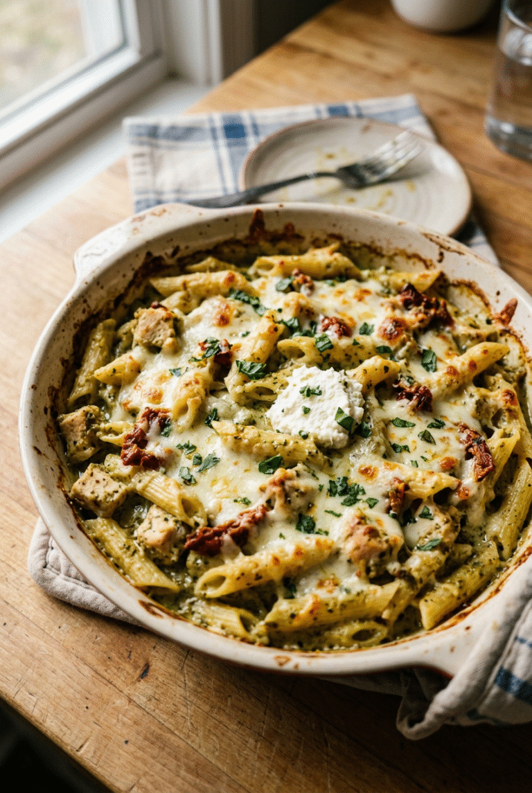 Creamy Pesto Chicken Pasta Bake 8 Creamy Pesto Chicken Pasta Bake 95.Png