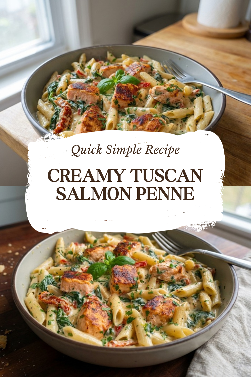 Creamy Tuscan Salmon Recipe 4 Creamy Tuscan Salmon Penne