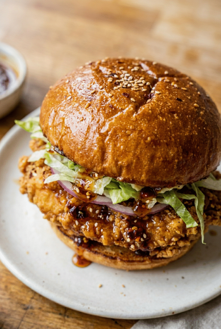 Hot Honey Crispy Chicken Burger 8 Crispy Hot Honey Chicken Burgers 36.Png