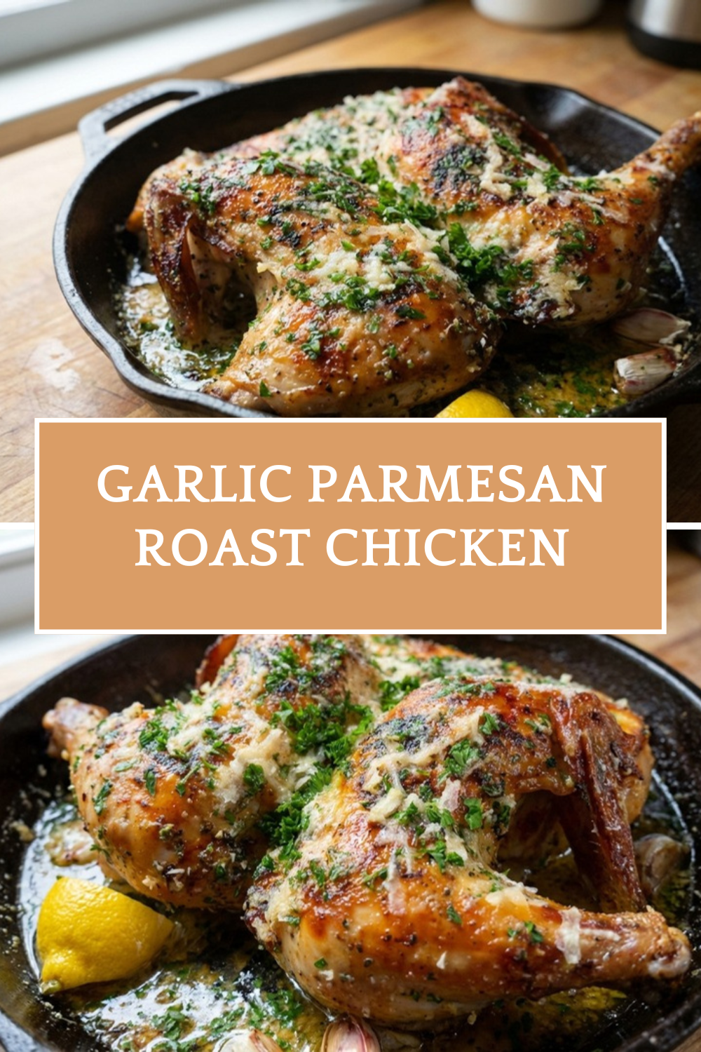 Garlic Parmesan Roast Chicken