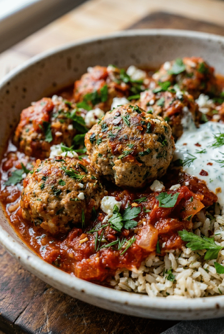 Greek Turkey Meatballs With Tzatziki Sauce 5 Greek Turkey Meatballs 22.Png