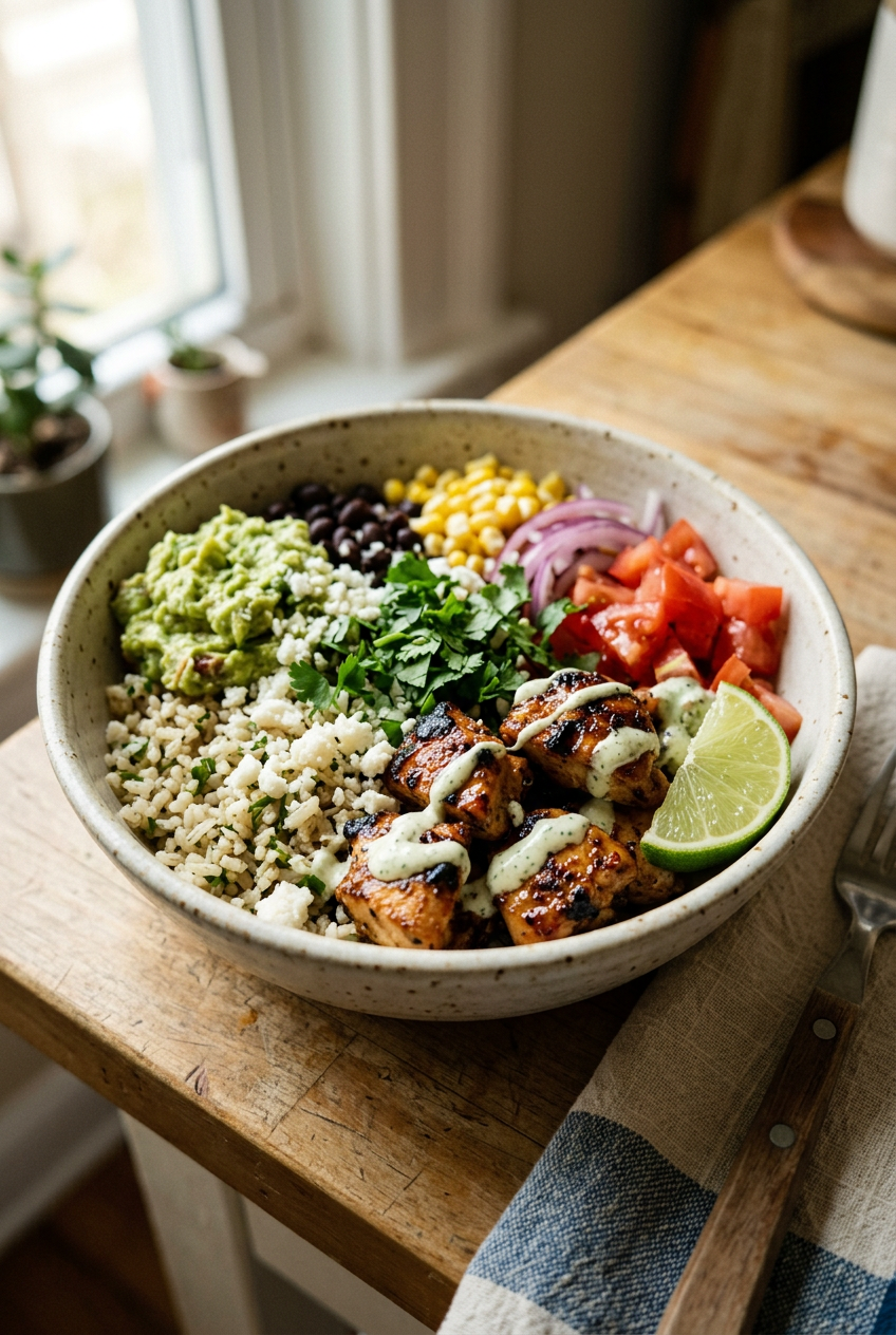 Honey Lime Chicken Burrito Bowl