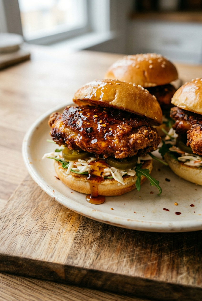 Hot Honey Chicken Sliders