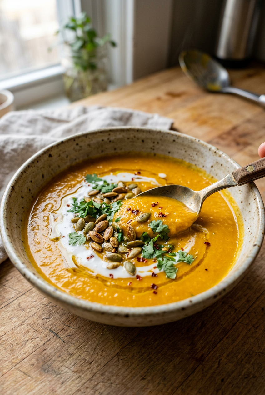 Iron Fortified Pumpkin Coconut Soup