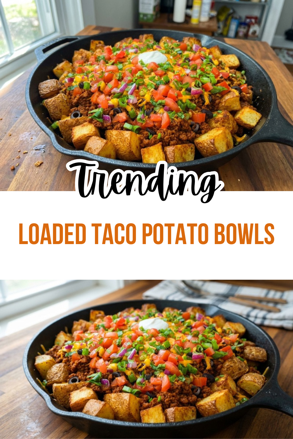 Loaded Taco Potato Bowls