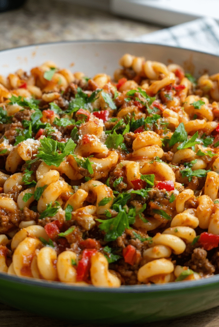 Simple Beef Pasta Skillet Recipe 8 Minced Beef Trottole Pasta 11.Png