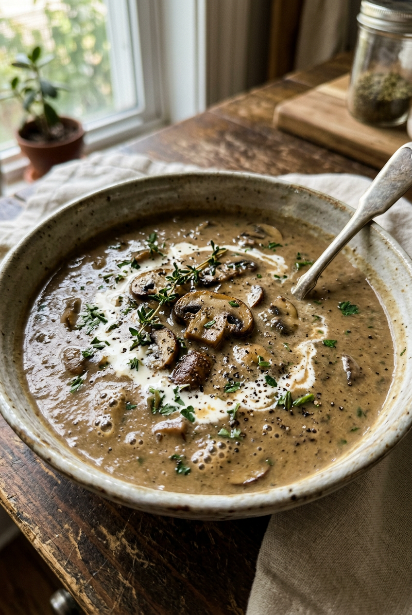 Rich Creamy Mushroom Soup