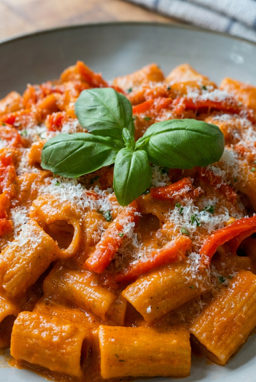 Roasted Pepper Tomato Pasta