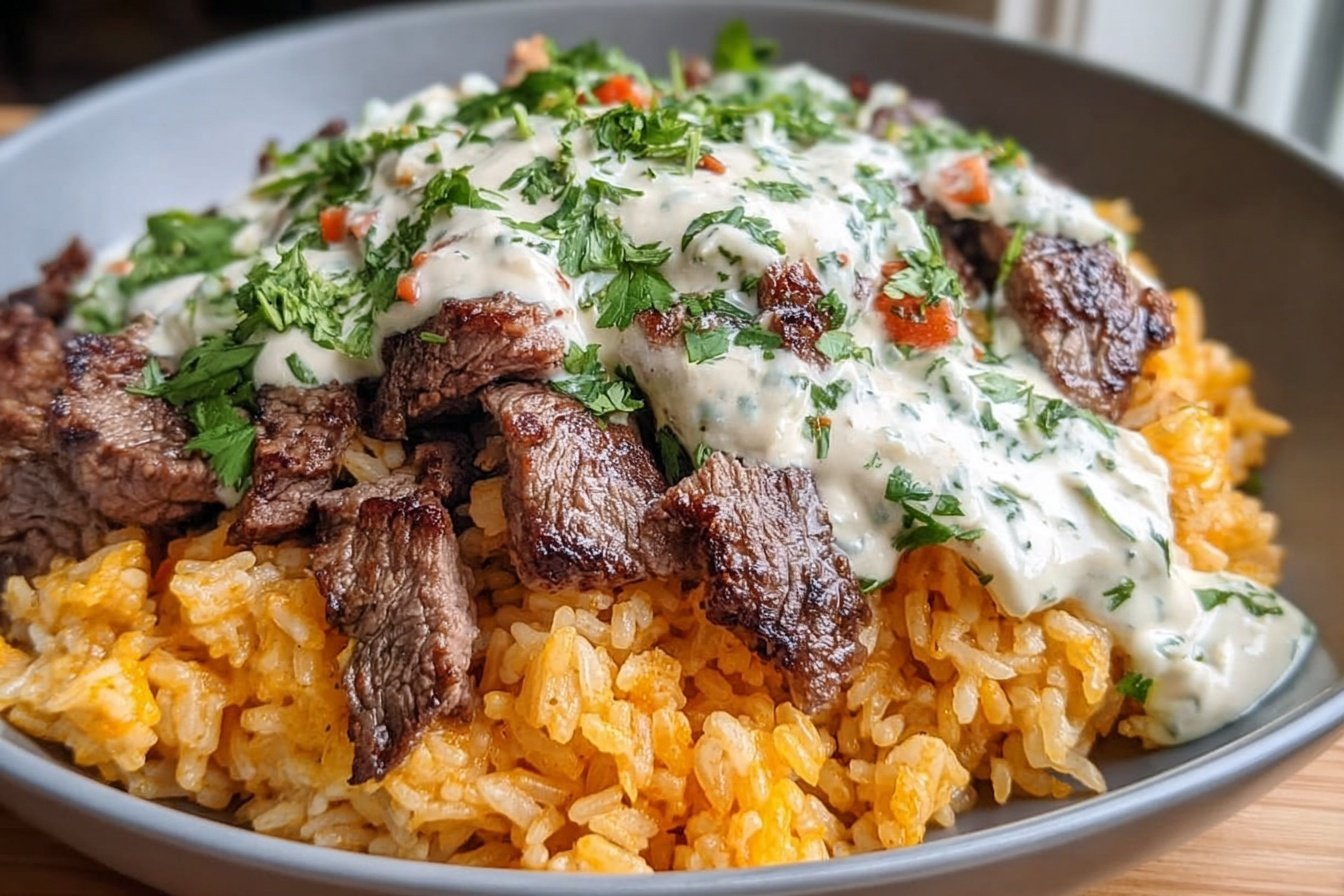Steak Queso Rice