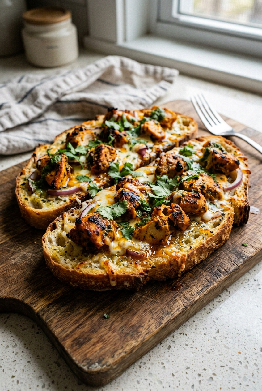 Tandoori Chicken Garlic Bread