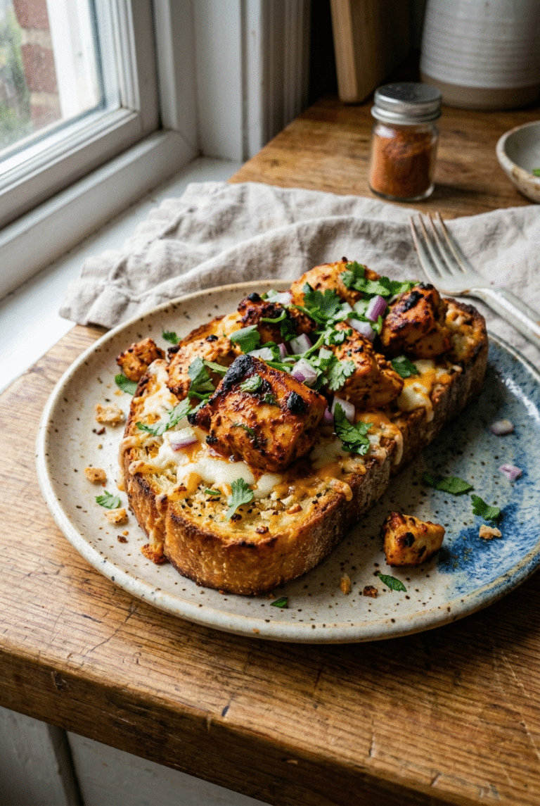 Tandoori Chicken Garlic Bread 46.Png