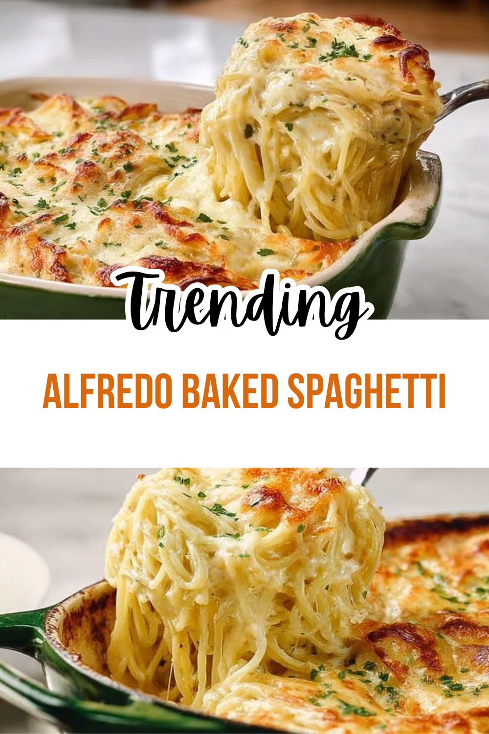 Alfredo Baked Spaghetti