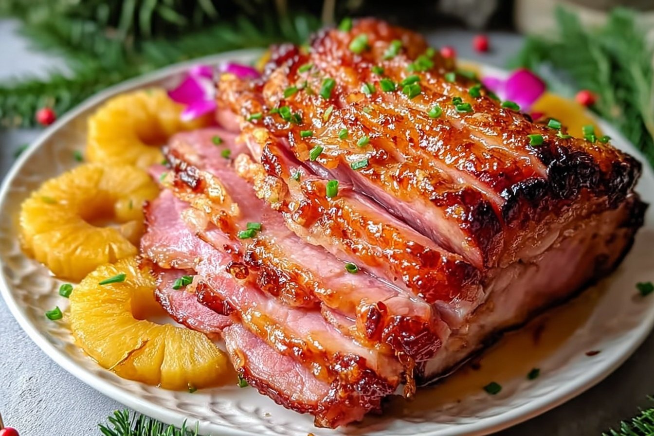 Baked Ham With Pineapple And Brown Sugar