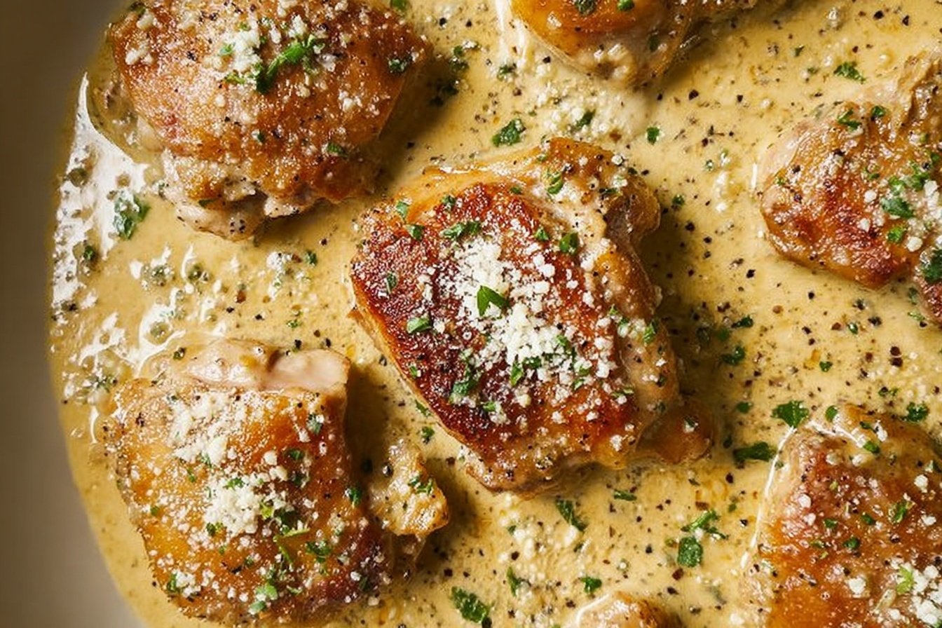 Cacio E Pepe Chicken Thighs