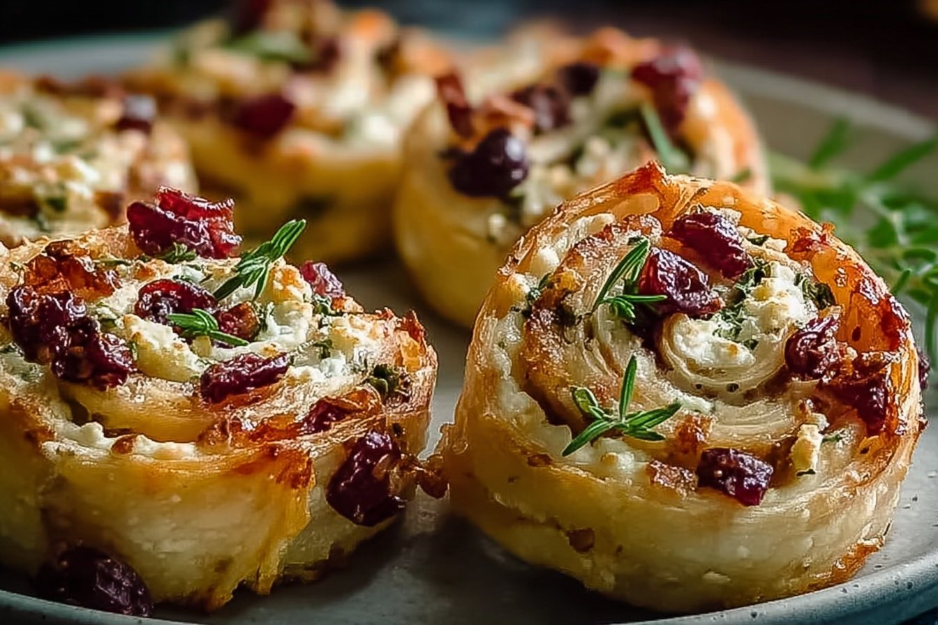 Cranberry Feta Pinwheels