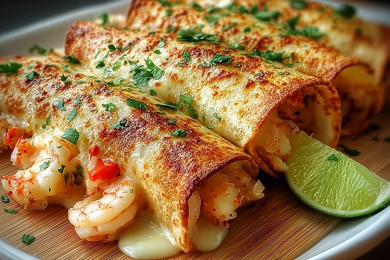 Crispy Crab And Shrimp Queso Taquitos You Crave 6 Crispy Crab And Shrimp Queso Taquitos Recipe