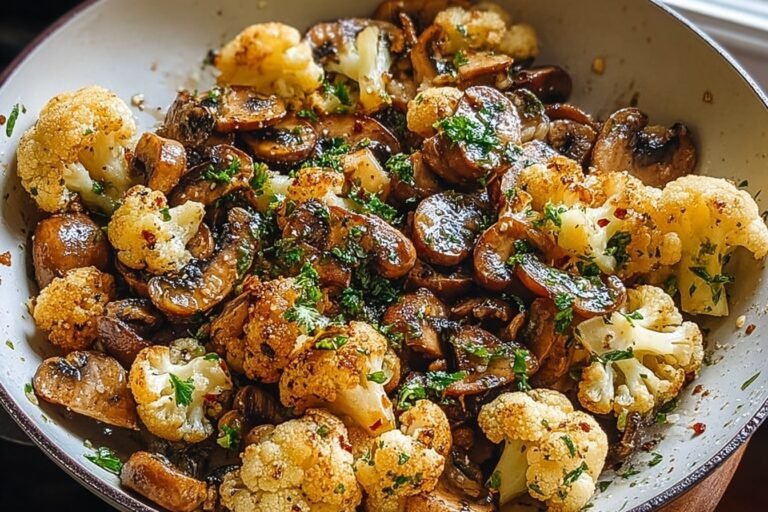 Garlic Mushrooms Cauliflower Skillet 93.Png