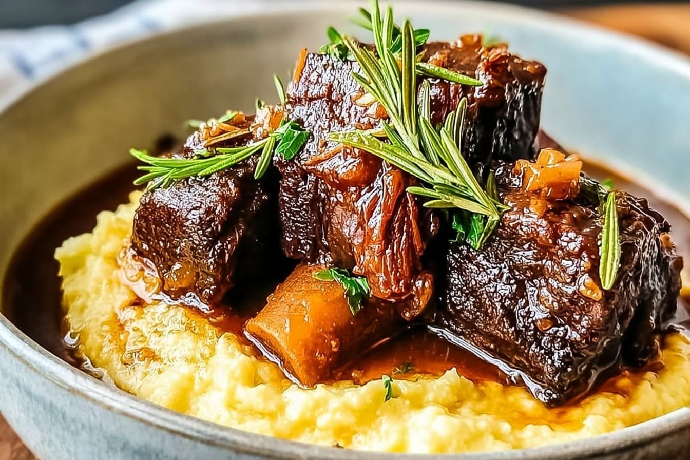 Red Wine Braised Short Ribs Recipe With Rich Sauce