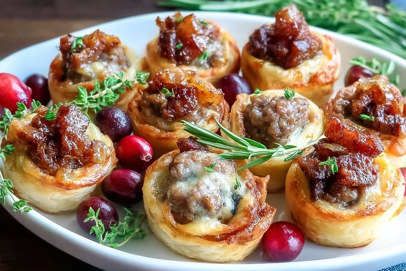 Sausage Cranberry Brie Bites Recipe 6 Sausage Cranberry Brie Bites Recipe