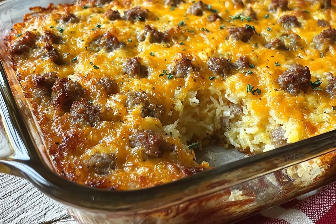 Sausage Hashbrown Breakfast Casserole