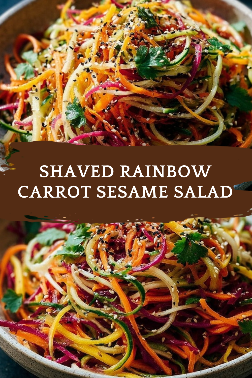 Shaved Rainbow Carrot Sesame Salad